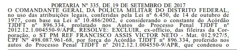 recorte do Diário Oficial