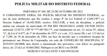 recorte do Diário Oficial