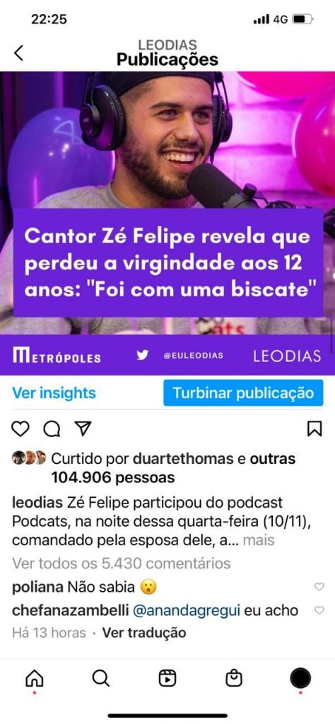 Mãe de Zé Felipe se surpreendeu ao descobrir que o filho perdeu a virgindade tão cedo.