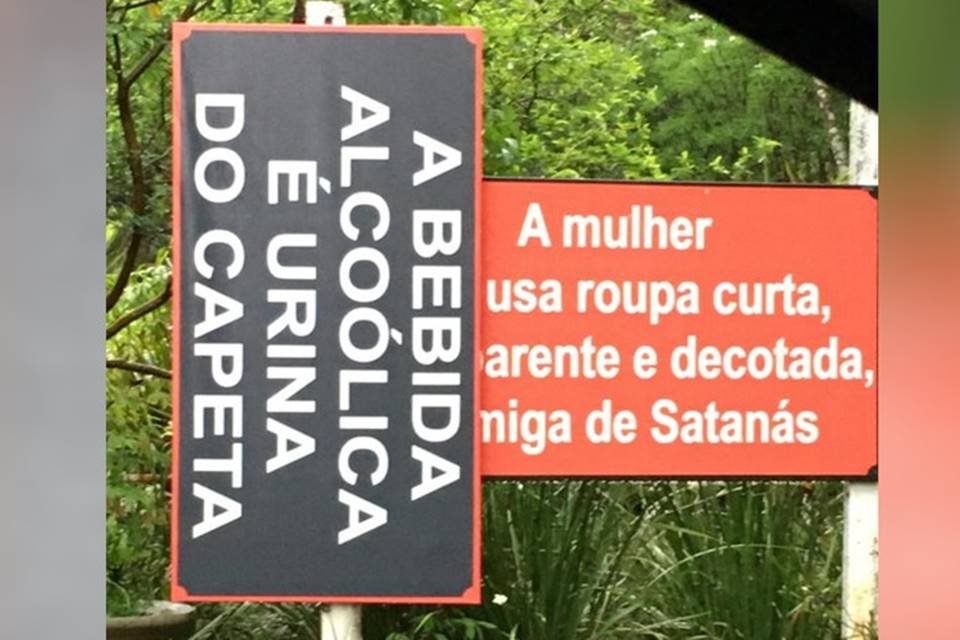 placa em povoado de goiás