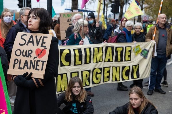Protesto contra aquecimento global COP26