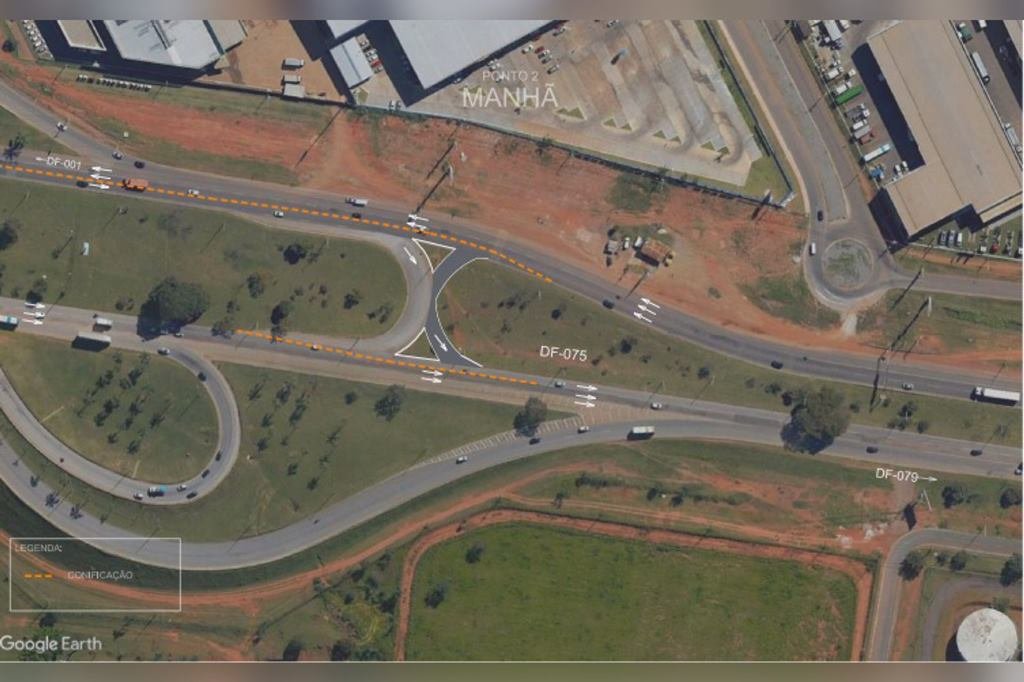 Mapa Estrada Parque Contorno (DF-001)