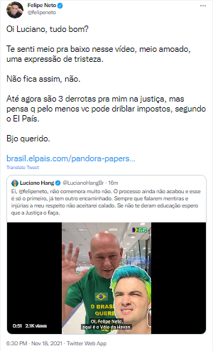 Luciano Hang perde ação contra Felipe Neto sobre críticas durante a pandemia