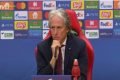 Jorge Jesus, durante coletiva pré-jogo entre Barcelona x Benfica, pela Liga dos Campeões