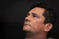 O candidato à presidência Sergio Moro concede coletiva no Senado Federal para apoiar o posicionamento do Podemos a favor dos programas de transferência de renda