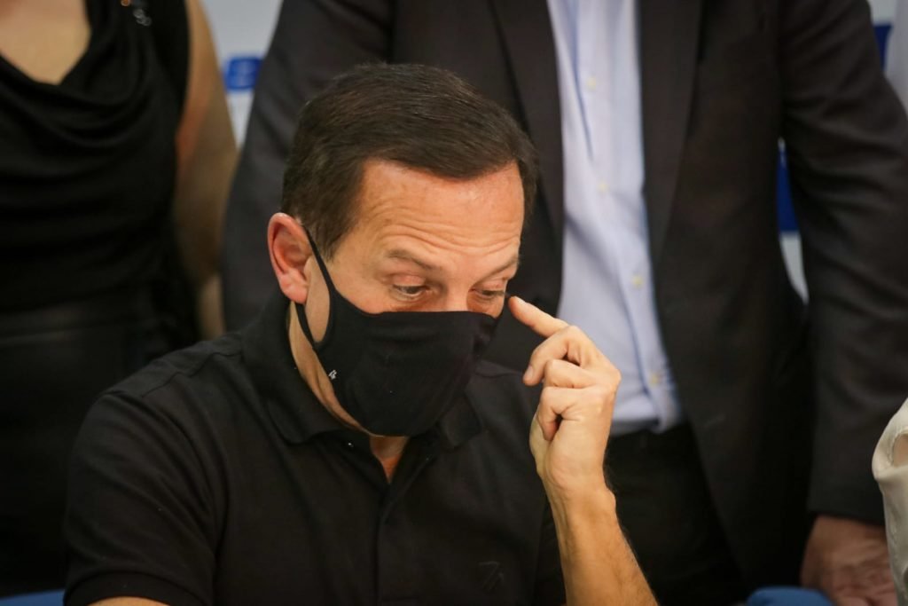 Candidatos do PSDB à Presidência da República, João Doria e Arthur Virgilio concedem entrevista coletiva para informar sobre a retomada do processo de votação