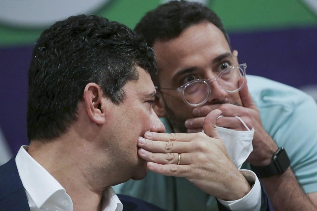 Fernando Vieira, marqueteiro do candidato a presidência da República Sérgio Moro participam do encontro de presidentes estaduais do Podemos, em Brasília 8
