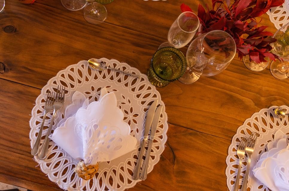 Prato com taças