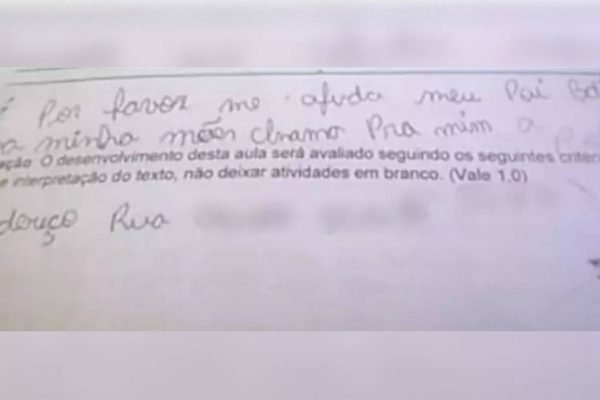 pedido de socorro em prova menino em Rondônia