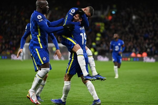Jogadores do Chelsea comemoram vitória
