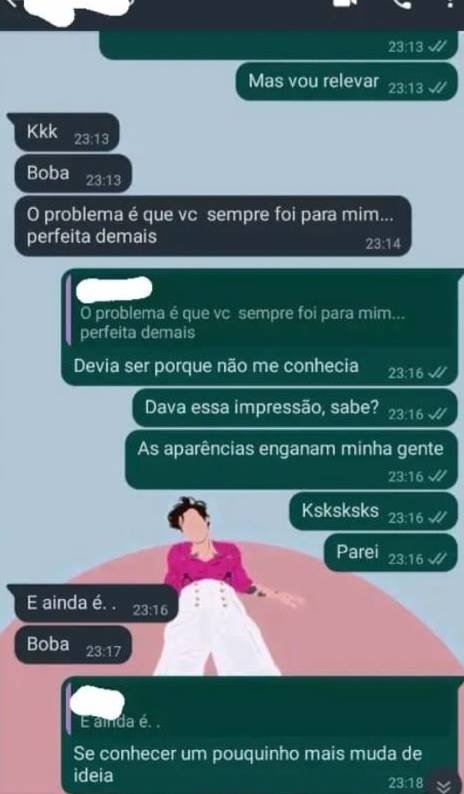 Print de conversa no WhatsApp