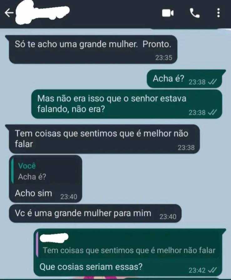 Print de conversa no WhatsApp