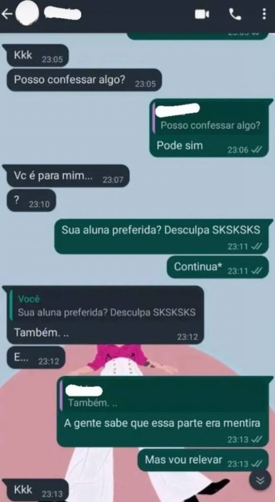 Print de conversa no WhatsApp