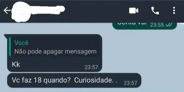 Print de conversa no WhatsApp