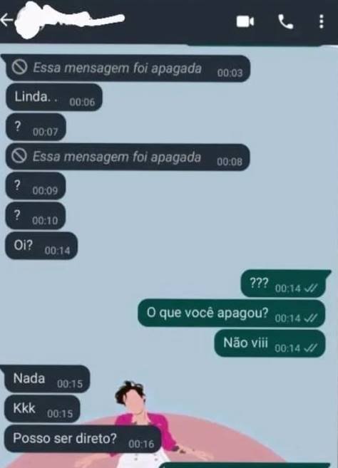 Print de conversa no WhatsApp