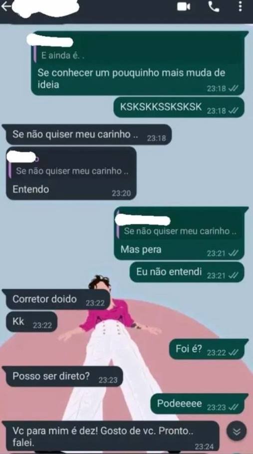 Print de conversa no WhatsApp