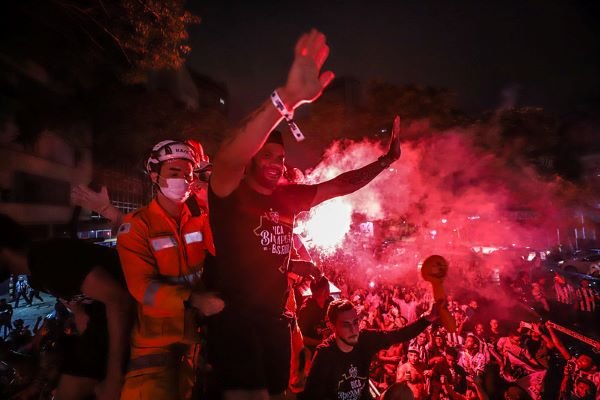 Time e torcida do Atlético-MG comemoram o título do Campeonato Brasileiro