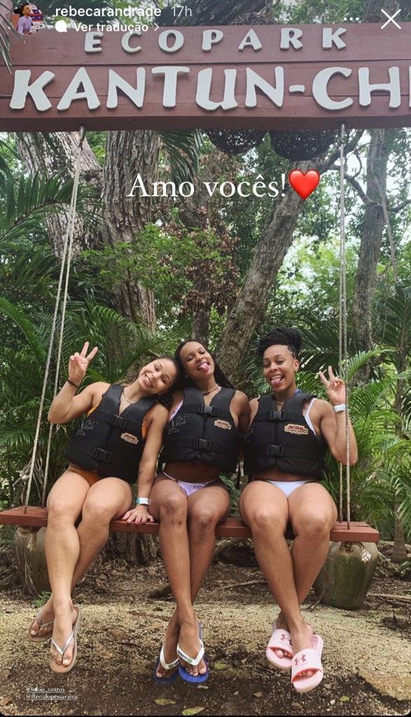 Ginasta Rebeca Andrade curte férias no México