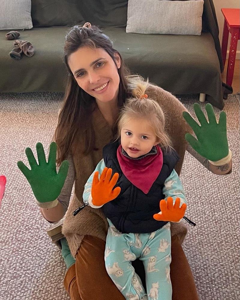 Fernanda Lima com sua filha Maria Manoela, de dois anos