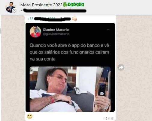 Militantes tentam bombar Moro no WhatsApp e Telegram, mas faltam memes