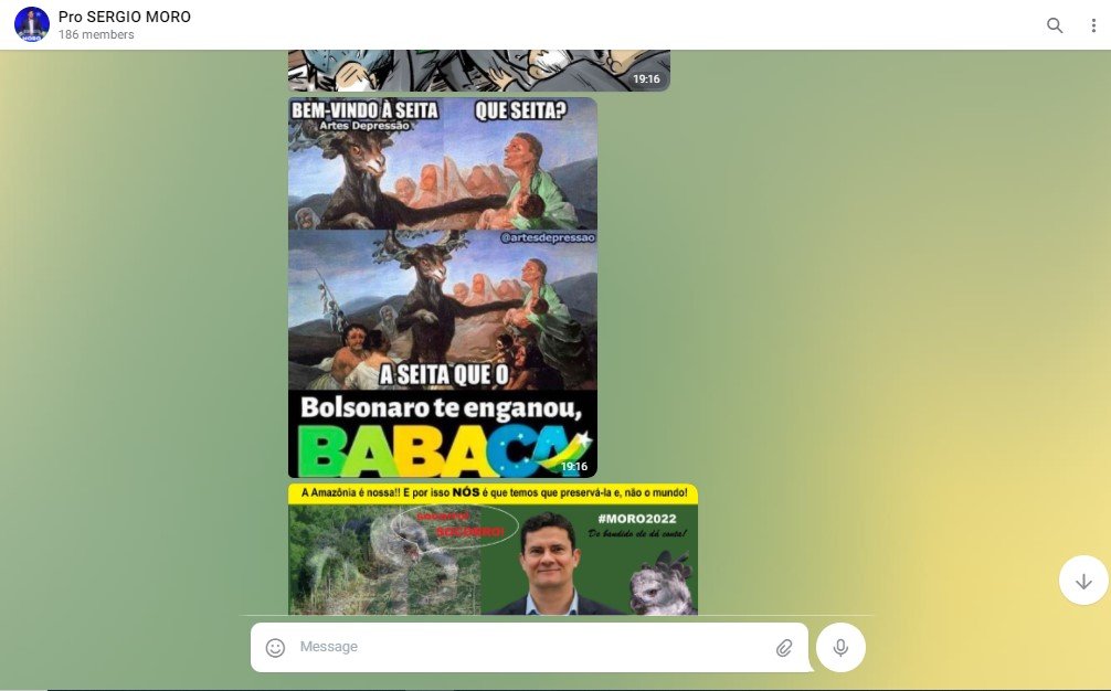 Militantes tentam bombar Moro no WhatsApp e Telegram, mas faltam memes