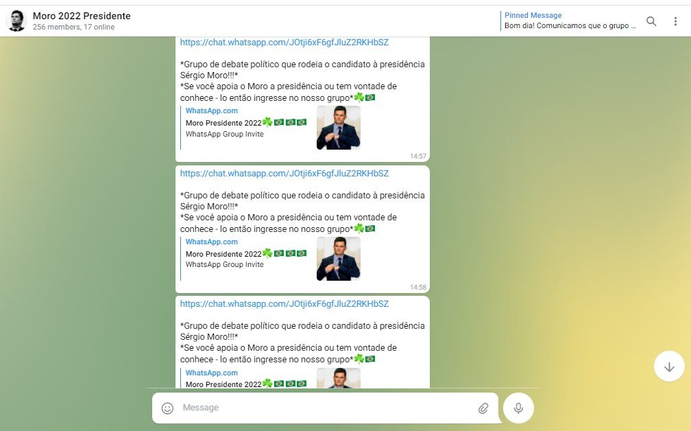Militantes tentam bombar Moro no WhatsApp e Telegram, mas faltam memes