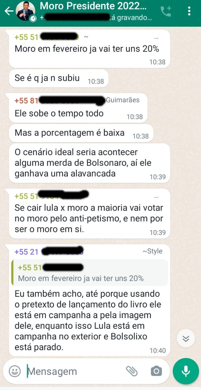 Militantes tentam bombar Moro no WhatsApp e Telegram, mas faltam memes