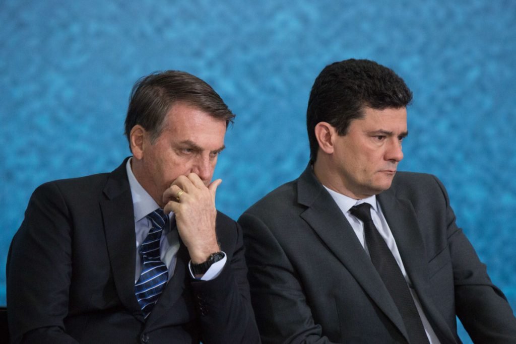 Brasília (DF), 03/10/19. Jair Messias Bolsonaro. Sérgio Moro. Lançamento do pacote anticrime do governo federal