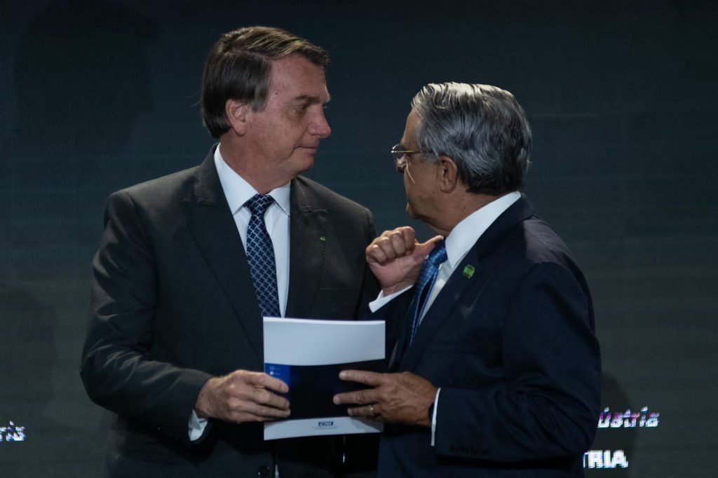 O Presidente da República, Jair Bolsonaro participa do evento Encontro com Empresários da Indústria Brasileira, no Centro Internacional de Convenções do Brasil