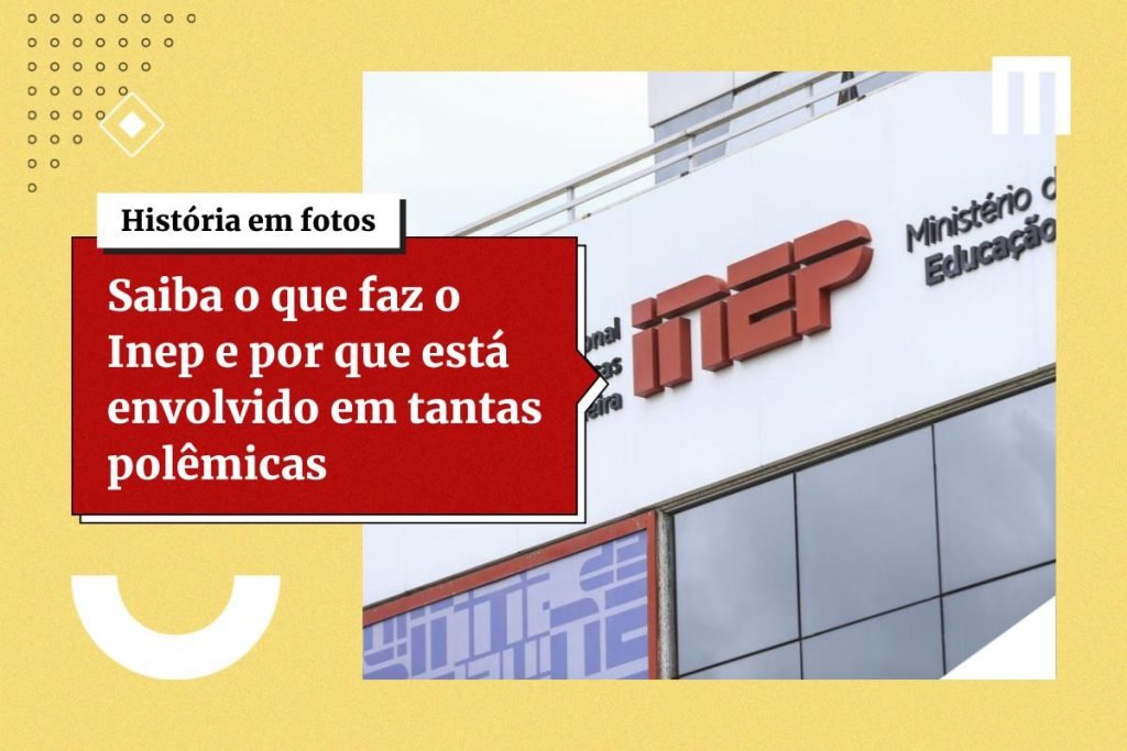 Fotografia colorida da Fachada do prédio do Inep em Brasília (DF)