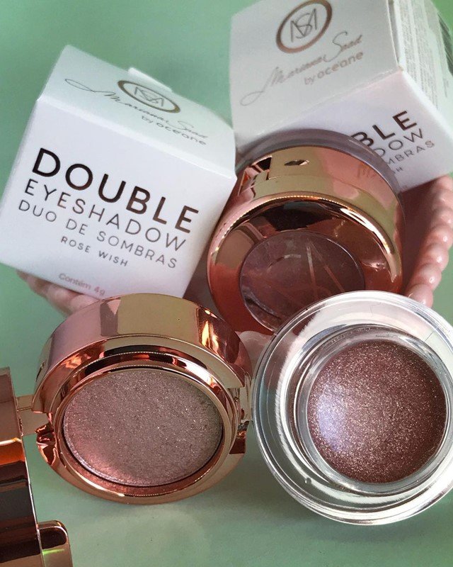 Duo de sombras Double Eyeshadow Rose Wish - R$ 64 (Rainha das Maquiagens)