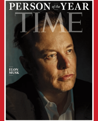 Capa da revista 'Time' mostra 'Personalidade do Ano 2021' Elon Musk
