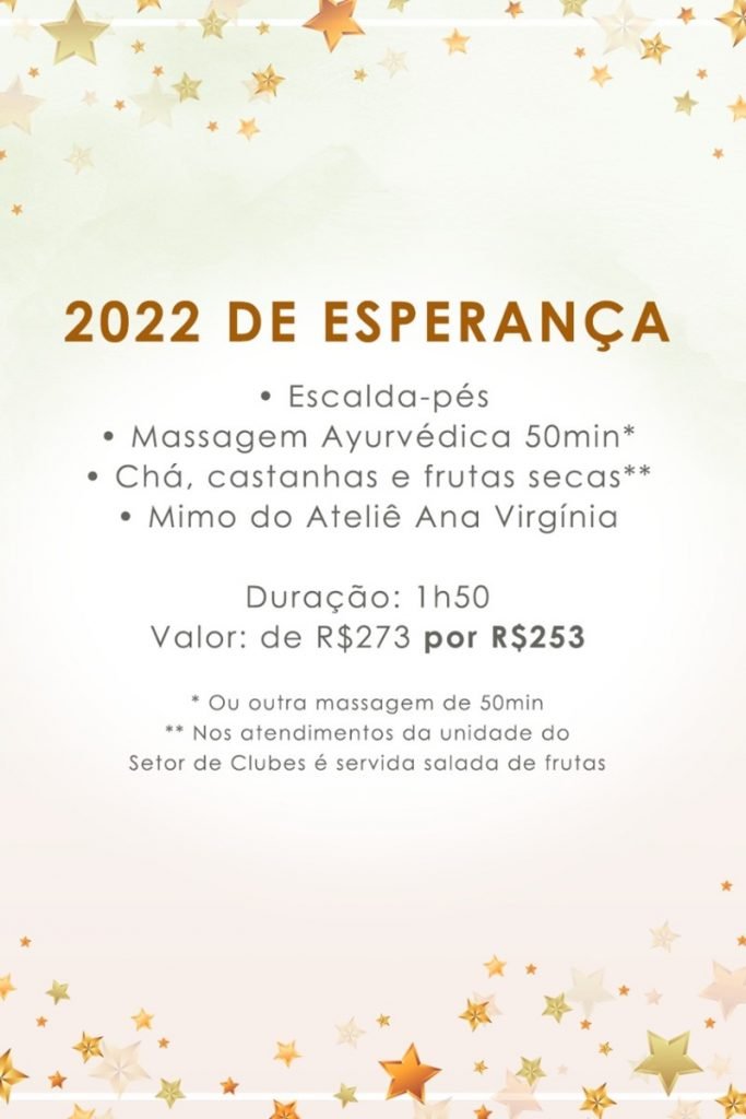 Imagem com texto sobre procedimentos de um spa