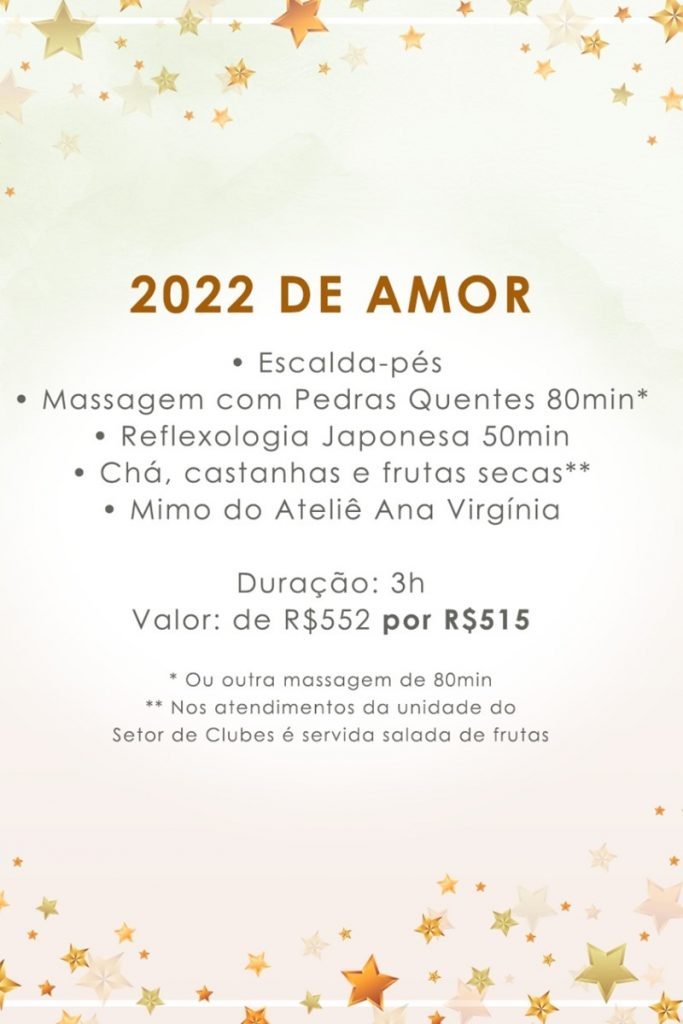 Imagem com texto sobre procedimentos de um spa