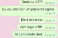 A dentista enviou mensagens para seu noivo o alertando do perigo