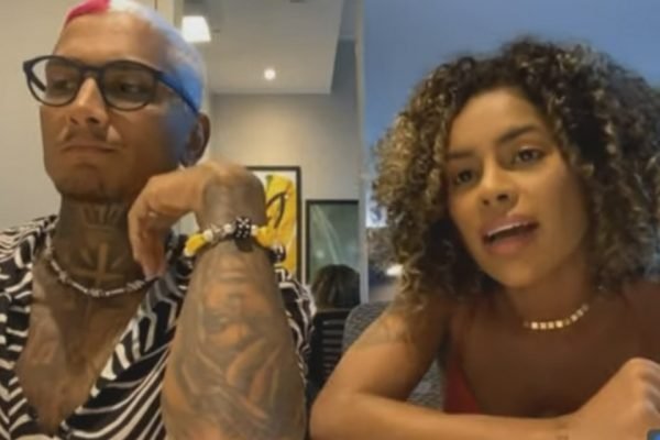 Dynho Alves e Sthe Matos na Live dos Eliminados