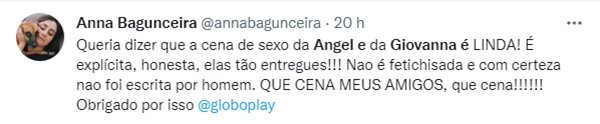 Reação do twitter à cena de Camila Queiroz e Agatha Moreira em Verdades Secretas 2