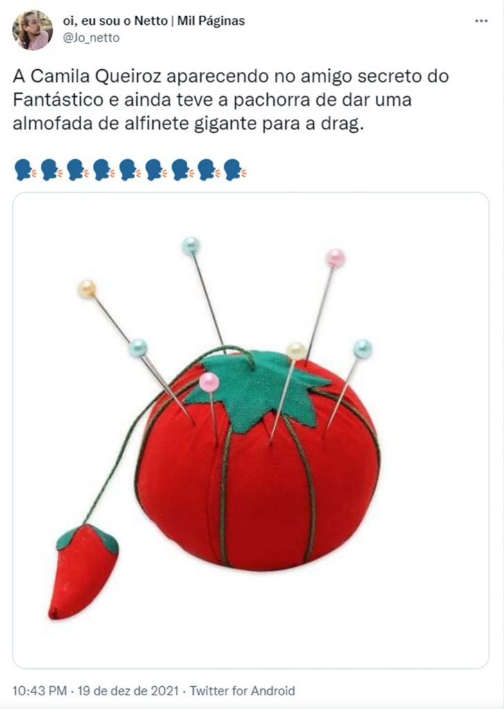 Print de um tuíte