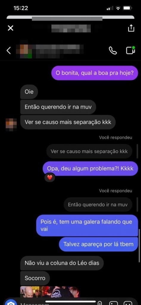 Em foto, mulher vista em foto ousada com Fernando Zor diz: 