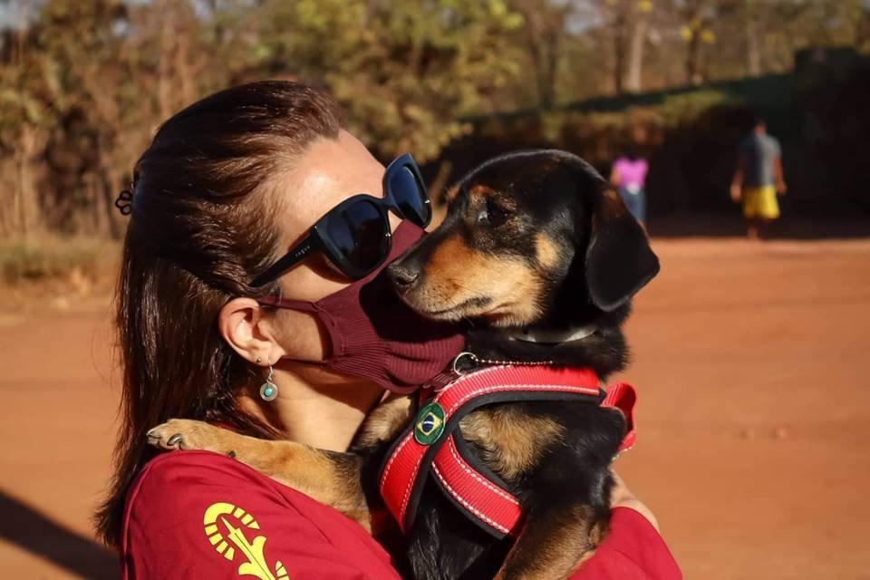 Tutora e cachorrinha