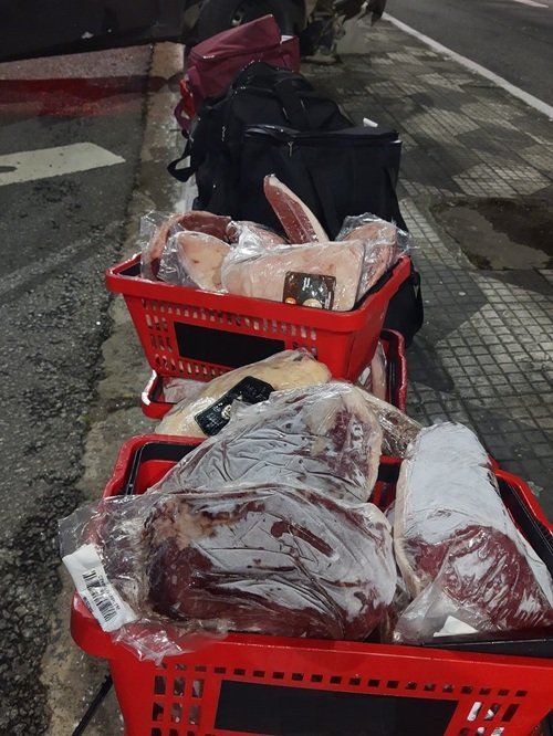 As peças de picanha foram avaliadaas em R$ 21 mil reais
