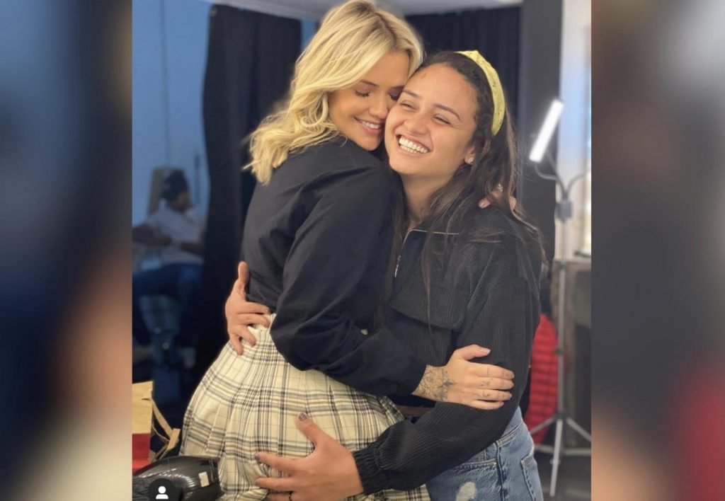 Luiza, dupla de Maurílio, e a namorada, a ex-BBB Marcela Mc Gowan
