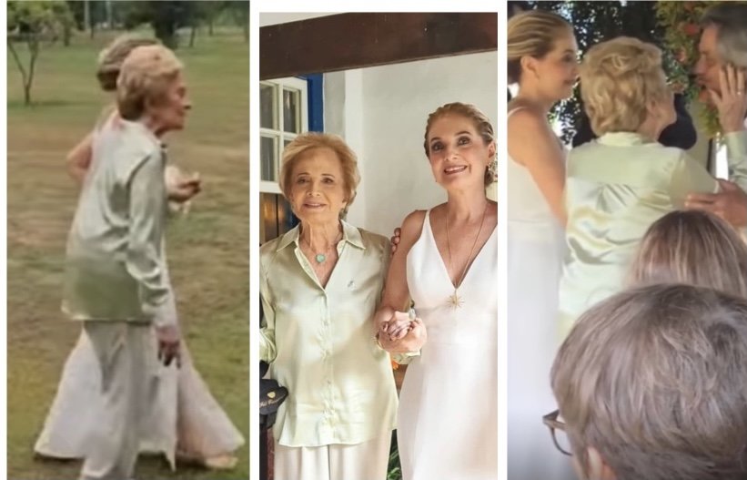 A atriz Glória Menezes casou a filha, Maria Amália, na sua fazenda em Porto Feliz, no interior de SP