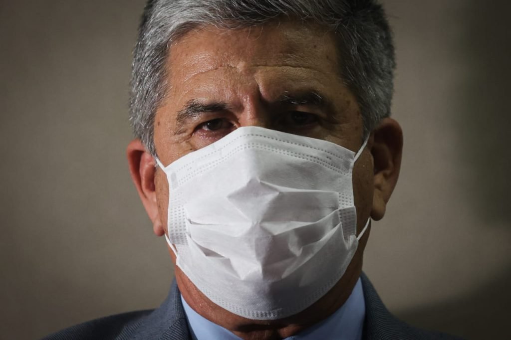 General Pafiadache, secretario de saúde do Distrito Federal, participa de entrevista coletiva nesta quinta-feira (30), para tratar sobre o cenário epidemiológico da pandemia de covid-19 8