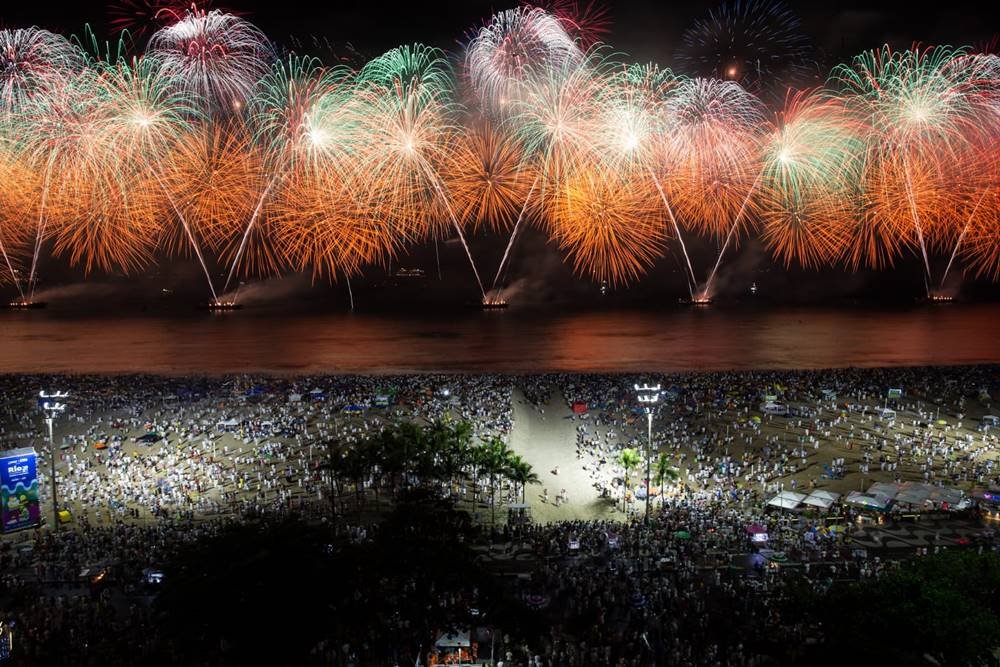 reveillon copacabana brasil virada ano fogos praia pandemia 4