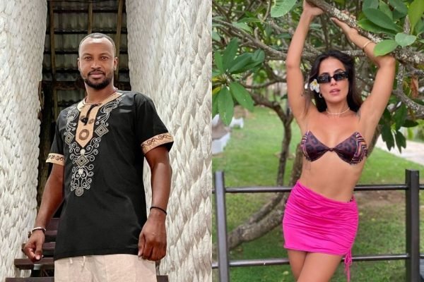 Combinaram? Carol Peixinho e Thiaguinho viram o ano de laranja, juntos