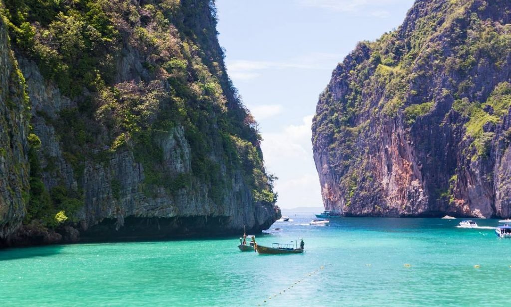 Praia Maya Bay, na Tailândia