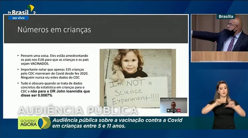 slide publica sobre as crianças da audiência, fala Augusto