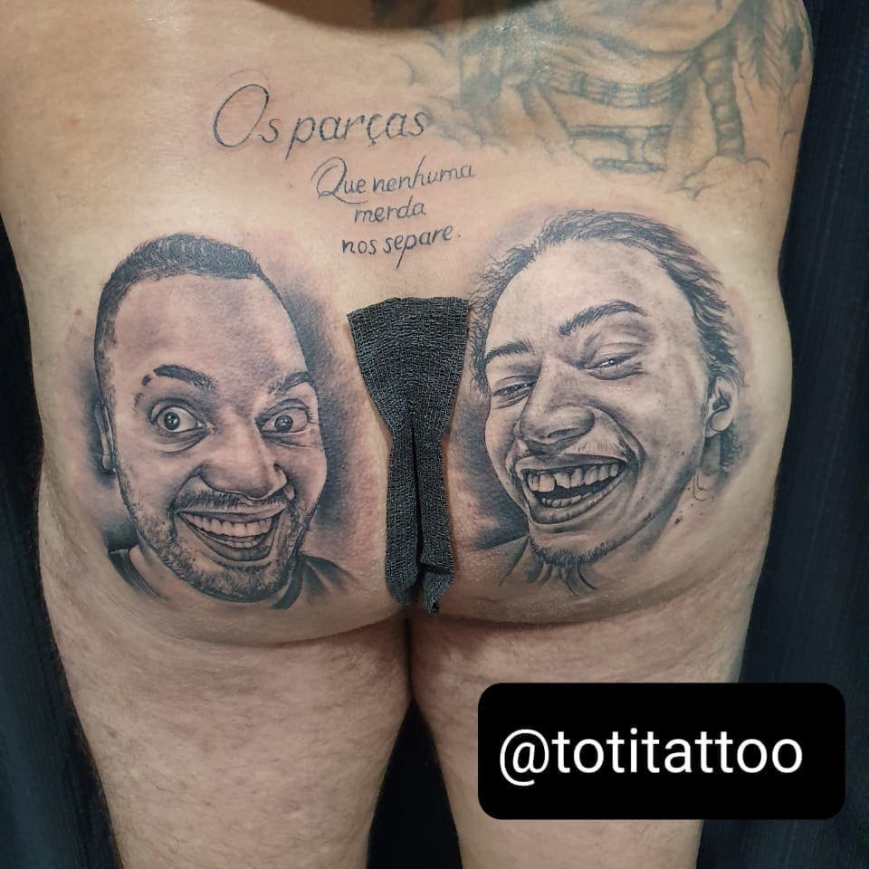 Reile Gomes tatuou os rostos Tirullipa e Whindersson Nunes