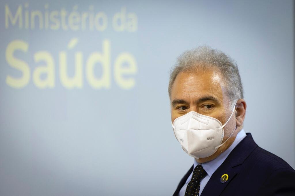 Ministro da Saúde, Marcelo Queiroga, anuncia durante coletiva de imprensa nesta quarta-feira 5:01, a inclusão de crianças de 5 a 11 anos contra covid 19 9